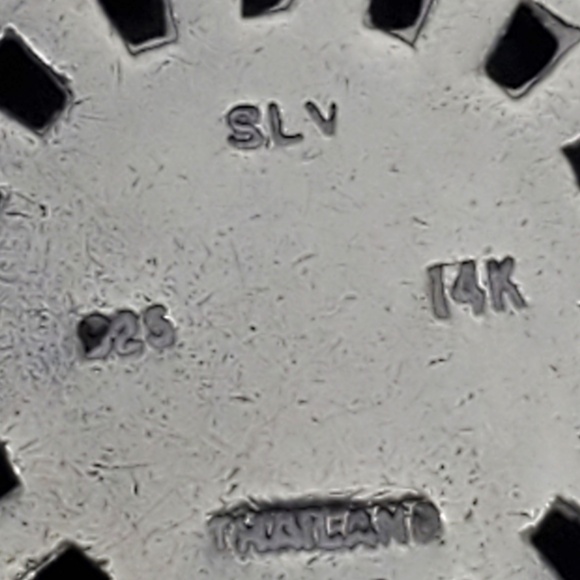 Sadye L Vassil Sterling & 14K Gold Plated Blue Topaz Charm Bracelet #20745 - Picture 9 of 10